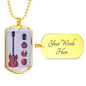 Guitar Gibson Necklace Stainless Steel or 18k Gold Dog Tag 24" Chain-Express Your Love Gifts