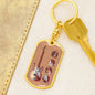 Guitar Monterey Strato Keychain Dog Tag Stainless Steel or 18k Gold-Express Your Love Gifts