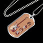 Guitar Monterey Strato Necklace Stainless Steel or 18k Gold Dog Tag 24" Chain-Express Your Love Gifts