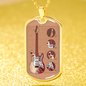 Guitar Monterey Strato Necklace Stainless Steel or 18k Gold Dog Tag 24" Chain-Express Your Love Gifts