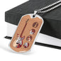 Guitar Monterey Strato Necklace Stainless Steel or 18k Gold Dog Tag 24" Chain-Express Your Love Gifts