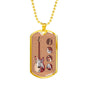 Guitar Monterey Strato Necklace Stainless Steel or 18k Gold Dog Tag 24" Chain-Express Your Love Gifts