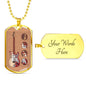 Guitar Monterey Strato Necklace Stainless Steel or 18k Gold Dog Tag 24" Chain-Express Your Love Gifts