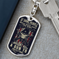 Gun Lover Protect Keychain Stainless Steel or 18k Gold Dog Tag Keyring-Express Your Love Gifts
