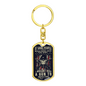 Gun Lover Protect Keychain Stainless Steel or 18k Gold Dog Tag Keyring-Express Your Love Gifts