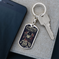 Gun Lover Protect Keychain Stainless Steel or 18k Gold Dog Tag Keyring-Express Your Love Gifts