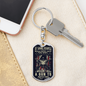 Gun Lover Protect Keychain Stainless Steel or 18k Gold Dog Tag Keyring-Express Your Love Gifts