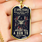 Gun Lover Protect Necklace Stainless Steel or 18k Gold Dog Tag 24" Chain-Express Your Love Gifts