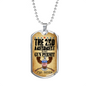 Gun Permit Dog Tag Stainless Steel or 18k Gold 24" Chain-Express Your Love Gifts