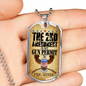 Gun Permit Dog Tag Stainless Steel or 18k Gold 24" Chain-Express Your Love Gifts