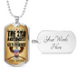 Gun Permit Dog Tag Stainless Steel or 18k Gold 24" Chain-Express Your Love Gifts