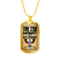Gun Permit Dog Tag Stainless Steel or 18k Gold 24" Chain-Express Your Love Gifts