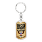 Gun Permit Swivel Keychain Dog Tag Stainless Steel or 18k Gold-Express Your Love Gifts