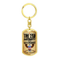 Gun Permit Swivel Keychain Dog Tag Stainless Steel or 18k Gold-Express Your Love Gifts