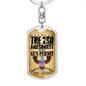 Gun Permit Swivel Keychain Dog Tag Stainless Steel or 18k Gold-Express Your Love Gifts