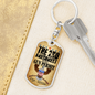 Gun Permit Swivel Keychain Dog Tag Stainless Steel or 18k Gold-Express Your Love Gifts