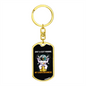 Guy Mining Own Business Crypto Keychain Stainless Steel or 18k Gold Dog Tag Keyring-Express Your Love Gifts