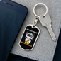 Guy Mining Own Business Crypto Keychain Stainless Steel or 18k Gold Dog Tag Keyring-Express Your Love Gifts