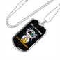 Guy Mining Own Business Crypto Necklace Stainless Steel or 18k Gold Dog Tag 24" Chain-Express Your Love Gifts