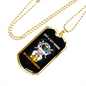 Guy Mining Own Business Crypto Necklace Stainless Steel or 18k Gold Dog Tag 24" Chain-Express Your Love Gifts