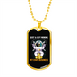 Guy Mining Own Business Crypto Necklace Stainless Steel or 18k Gold Dog Tag 24" Chain-Express Your Love Gifts
