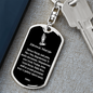 Hail Mary Polish Swivel Keychain Dog Tag Stainless Steel or 18k Gold-Express Your Love Gifts