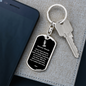 Hail Mary Polish Swivel Keychain Dog Tag Stainless Steel or 18k Gold-Express Your Love Gifts