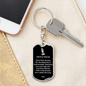 Hail Mary Polish Swivel Keychain Dog Tag Stainless Steel or 18k Gold-Express Your Love Gifts