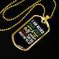 Half Jesus Half Peter Necklace Stainless Steel or 18k Gold Dog Tag 24" Chain-Express Your Love Gifts