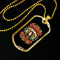 Half the Human Necklace Stainless Steel or 18k Gold Dog Tag 24" Chain-Express Your Love Gifts