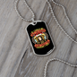 Half the Human Necklace Stainless Steel or 18k Gold Dog Tag 24" Chain-Express Your Love Gifts