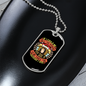 Half the Human Necklace Stainless Steel or 18k Gold Dog Tag 24" Chain-Express Your Love Gifts