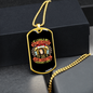 Half the Human Necklace Stainless Steel or 18k Gold Dog Tag 24" Chain-Express Your Love Gifts