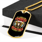 Half the Human Necklace Stainless Steel or 18k Gold Dog Tag 24" Chain-Express Your Love Gifts