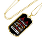 Half the Human White Necklace Stainless Steel or 18k Gold Dog Tag 24" Chain-Express Your Love Gifts
