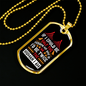 Half the Human White Necklace Stainless Steel or 18k Gold Dog Tag 24" Chain-Express Your Love Gifts