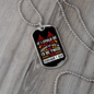 Half the Human White Necklace Stainless Steel or 18k Gold Dog Tag 24" Chain-Express Your Love Gifts