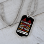 Half the Human White Necklace Stainless Steel or 18k Gold Dog Tag 24" Chain-Express Your Love Gifts