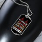 Half the Human White Necklace Stainless Steel or 18k Gold Dog Tag 24" Chain-Express Your Love Gifts