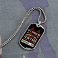 Half the Human White Necklace Stainless Steel or 18k Gold Dog Tag 24" Chain-Express Your Love Gifts
