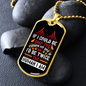 Half the Human White Necklace Stainless Steel or 18k Gold Dog Tag 24" Chain-Express Your Love Gifts