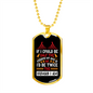 Half the Human White Necklace Stainless Steel or 18k Gold Dog Tag 24" Chain-Express Your Love Gifts