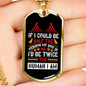 Half the Human White Necklace Stainless Steel or 18k Gold Dog Tag 24" Chain-Express Your Love Gifts