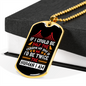 Half the Human White Necklace Stainless Steel or 18k Gold Dog Tag 24" Chain-Express Your Love Gifts