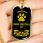 HamiltonstovAre Dad Dog Necklace Stainless Steel or 18k Gold Dog Tag W 24" Dog Owner Lover-Express Your Love Gifts