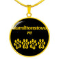 HamiltonstovAre Mama Circle Necklace Stainless Steel or 18k Gold 18-22" Dog Owner Lover-Express Your Love Gifts