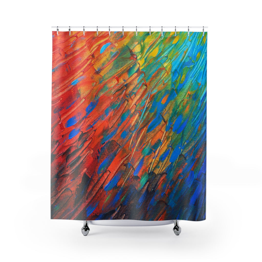 Hand Draw Colorful Stylish Design 71" x 74" Elegant Waterproof Shower Curtain for a Spa-like Bathroom Paradise Exceptional Craftsmanship-Express Your Love Gifts