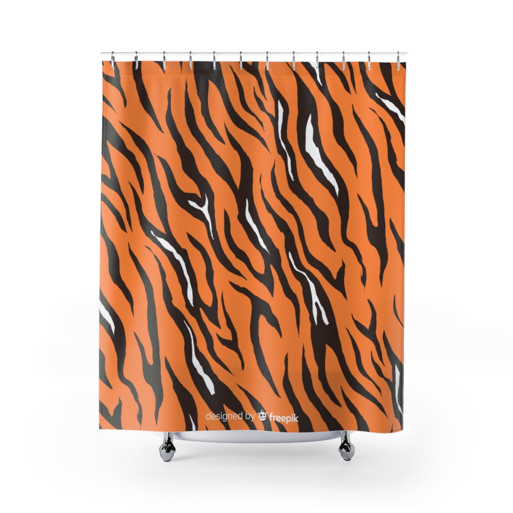Hand Drawn Tiger Stylish Design 71" x 74" Elegant Waterproof Shower Curtain for a Spa-like Bathroom Paradise Exceptional Craftsmanship-Express Your Love Gifts