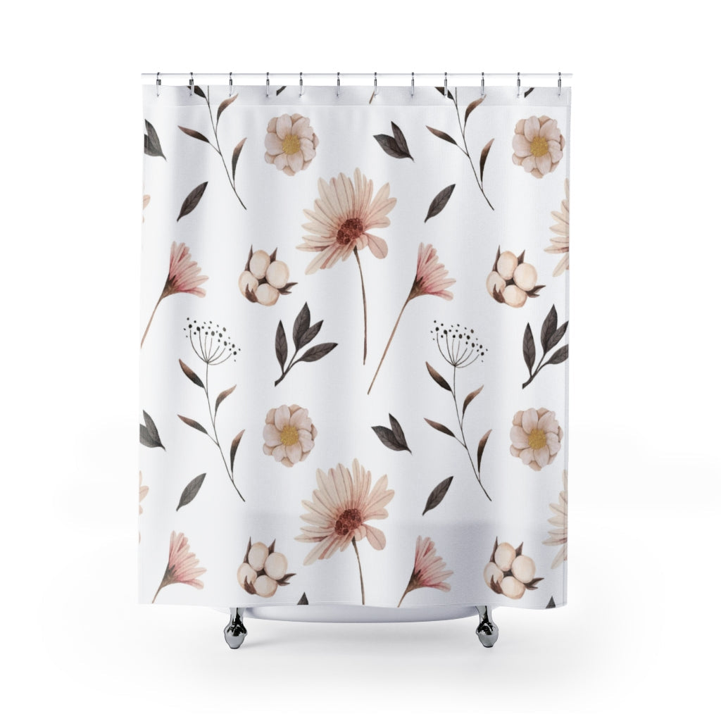 Hand Painted Watercolor Stylish Design 71" x 74" Elegant Waterproof Shower Curtain for a Spa-like Bathroom Paradise Exceptional Craftsmanship-Express Your Love Gifts
