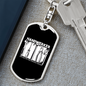 Handwerker Swivel Keychain Woodworker Dog Tag Stainless Steel or 18k Gold-Express Your Love Gifts